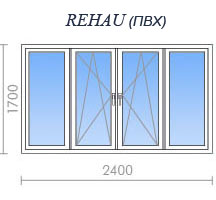 Остекление балкона rehau